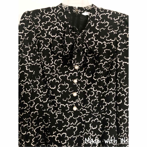 L.K. Bennett Mortimer Black and Cream Floral Shirt Dress - Picture 10 of 16